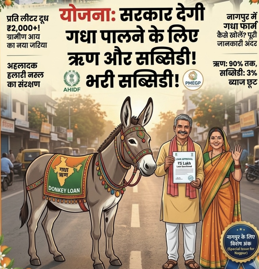 गधे पालने सरकार देगी लोन ।
