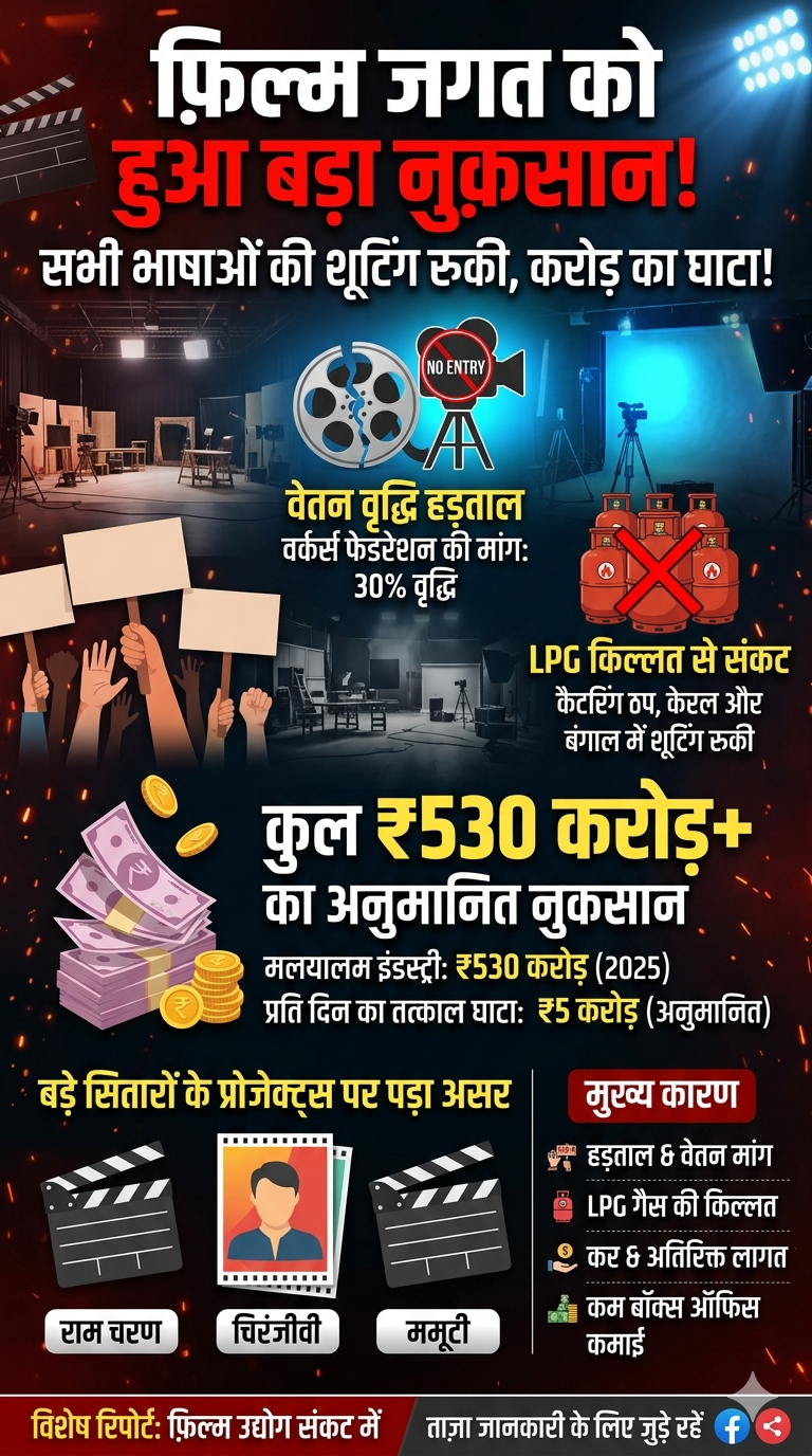भारी नुकसान उठा रहा फ़िल्म उद्योग ।