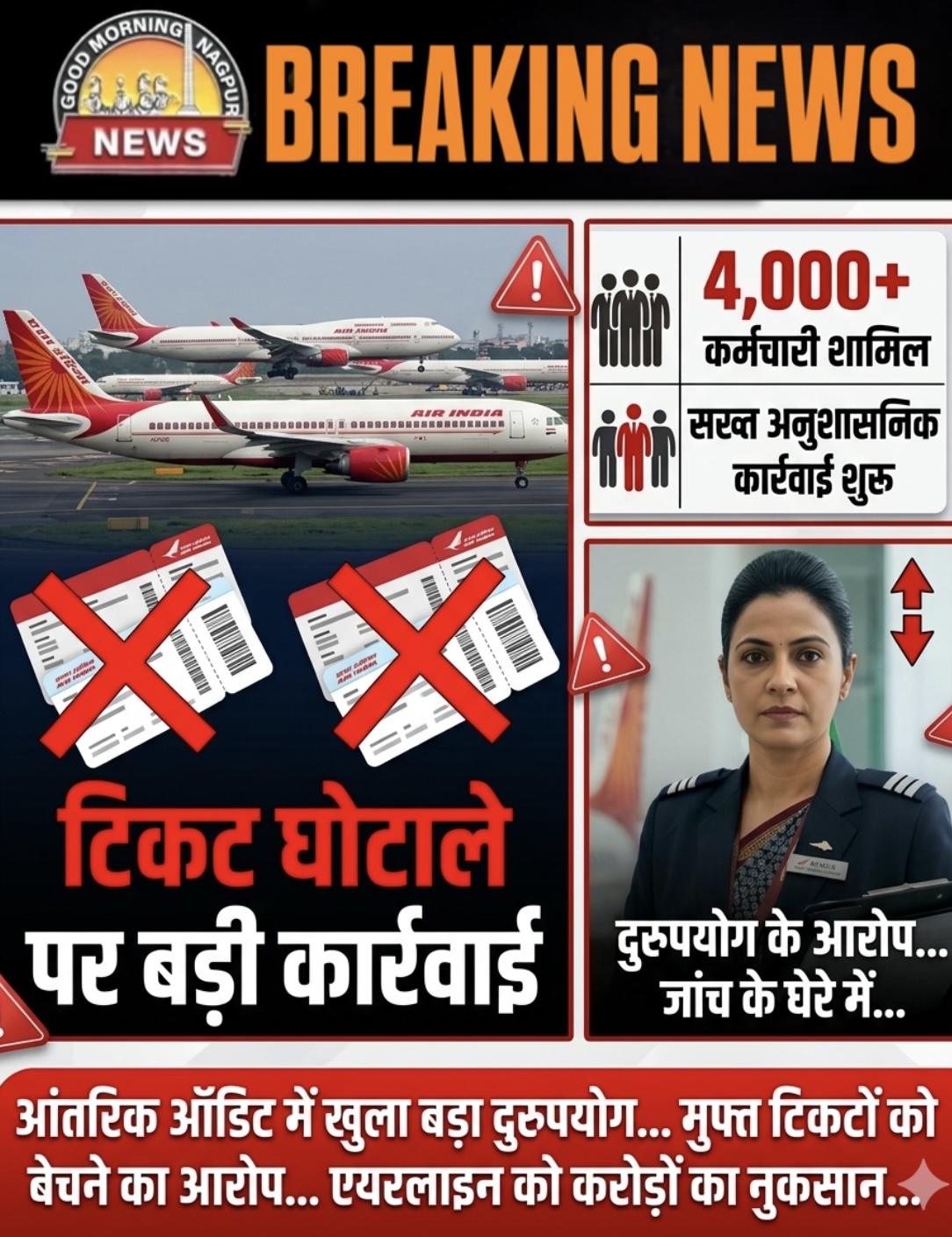 एयर इंडिया टिकट FREE TICKET SCAM 