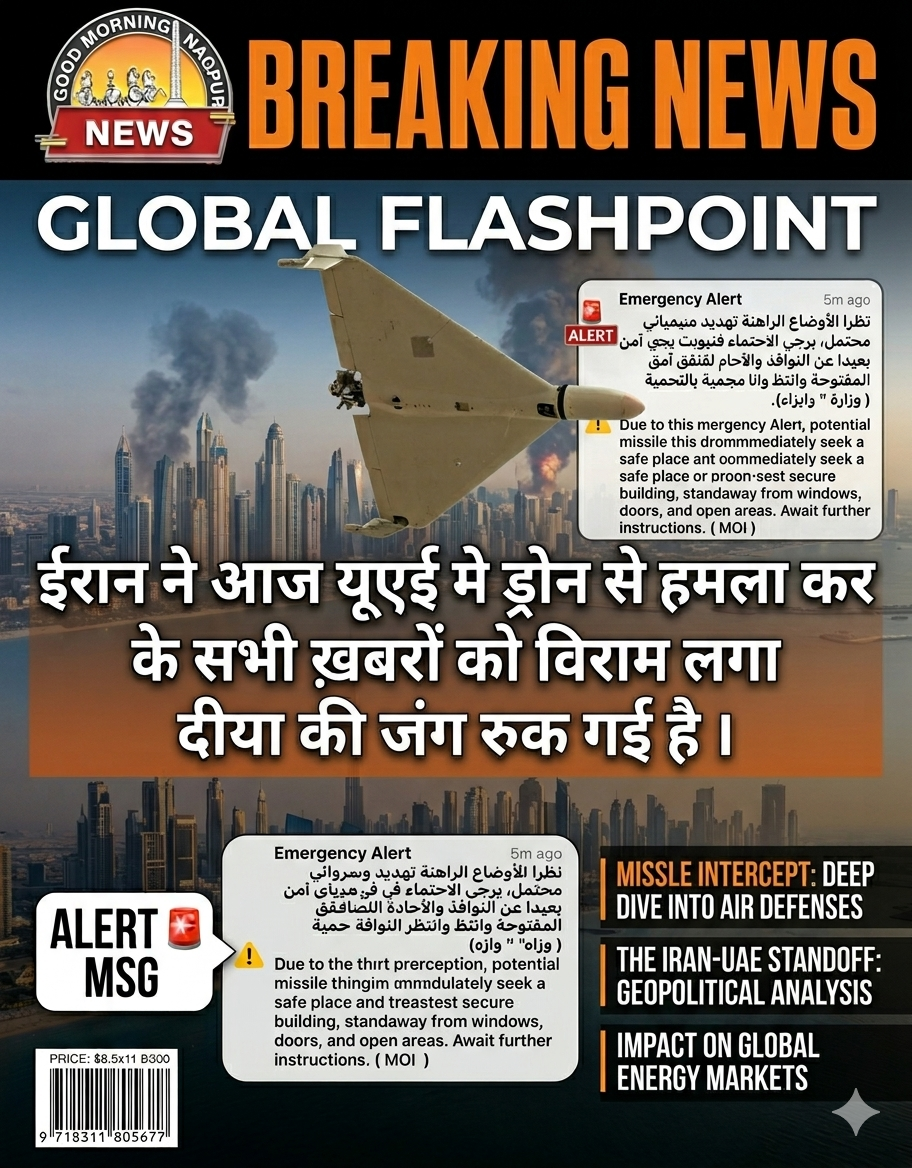 ईरान ने जंग जारी रखी और सब ख़बरों पर विराम लगा दिया ।९ ड्राउं दागे यूएई पर हुए इंटरसेप्ट 