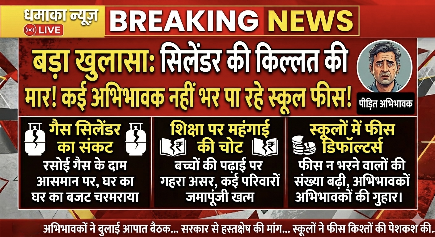 एलपीजी के कारण स्कूल फीस नहीं भर पा रहे पालक,काम का प्रभाव 