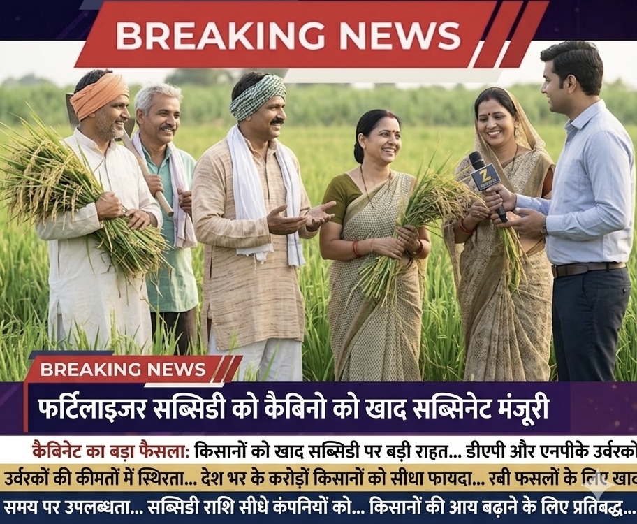 किसान को खाद मे मिलेगी सब्सिडी:कैबिनेट मंजूरी 