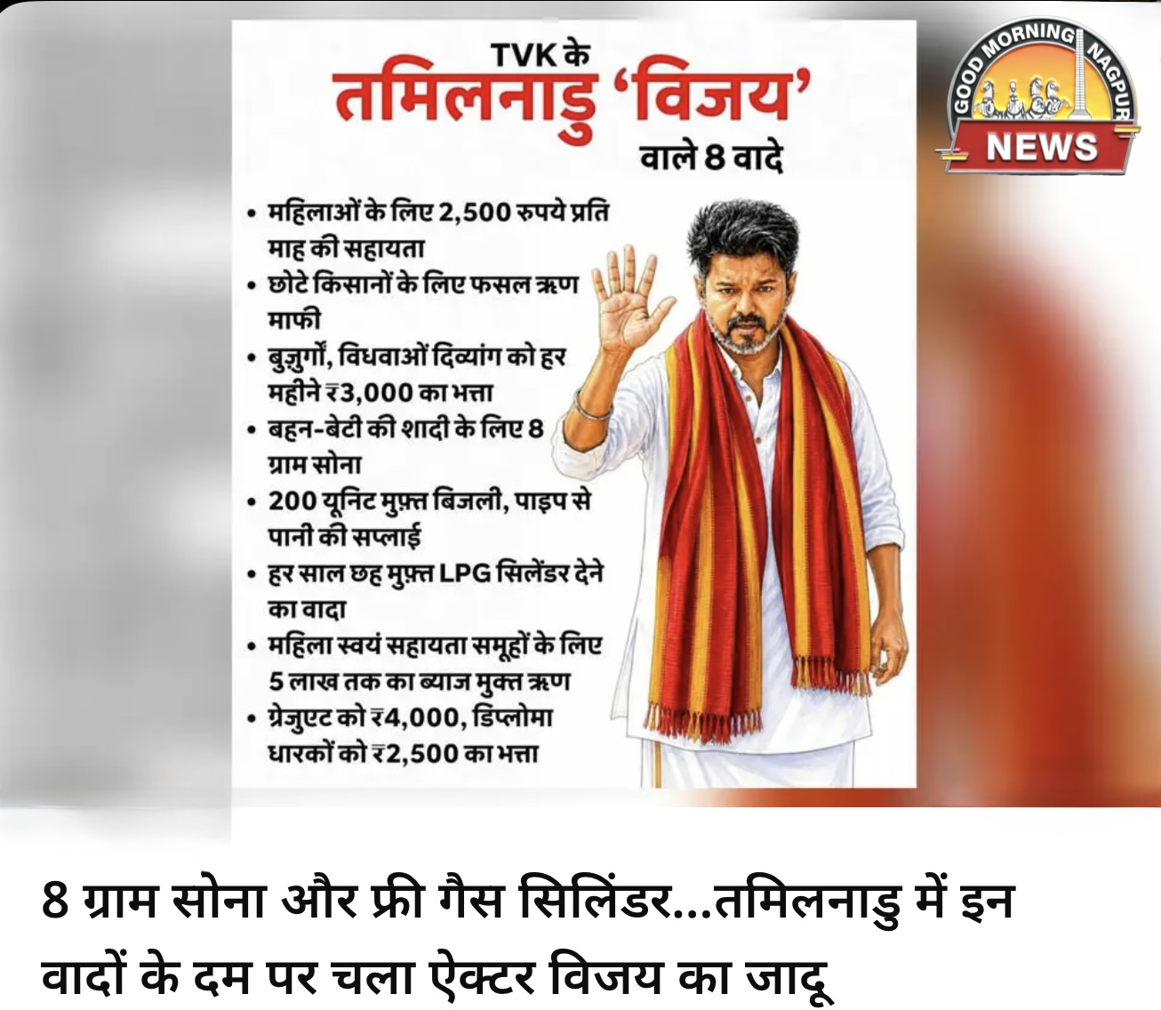 विजय के ८ चुनाव के वादे ,साउथ मे 