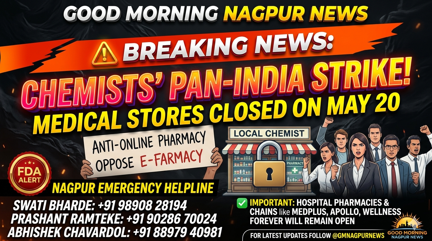 होम डिलीवरी के विरोध हड़ताल, मे इमरजेंसी नंबर जारी दवाई संघ का ।