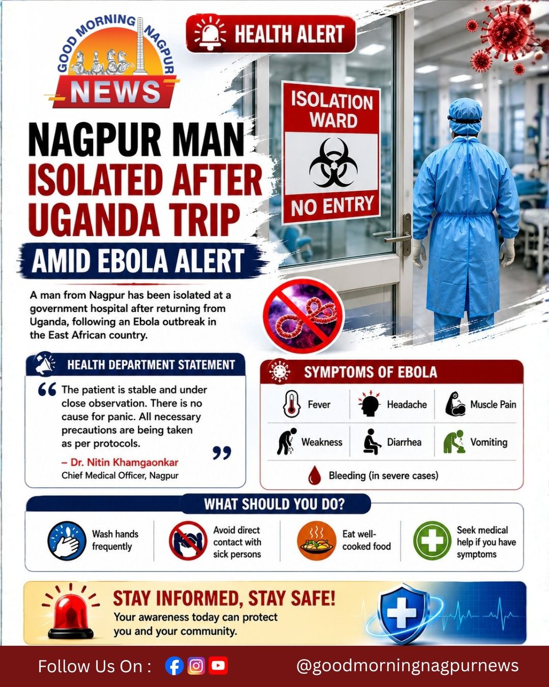 Uganda Traveler Under Isolation In Nagpur Hospital