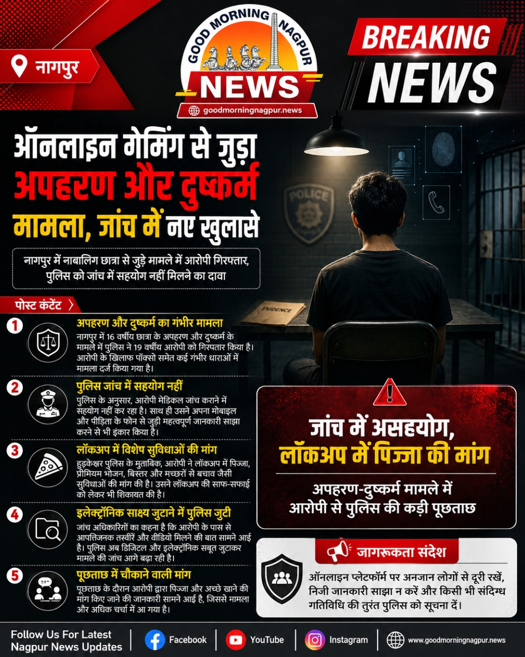 ऑनलाइन गेमिंग से जुड़ा अपहरण और दुष्कर्म मामला पुलिस जांच में सामने आए नए खुलासे