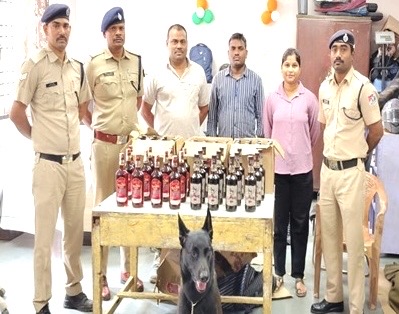 60 Liquor Bottles trace by dog squad in central railway.